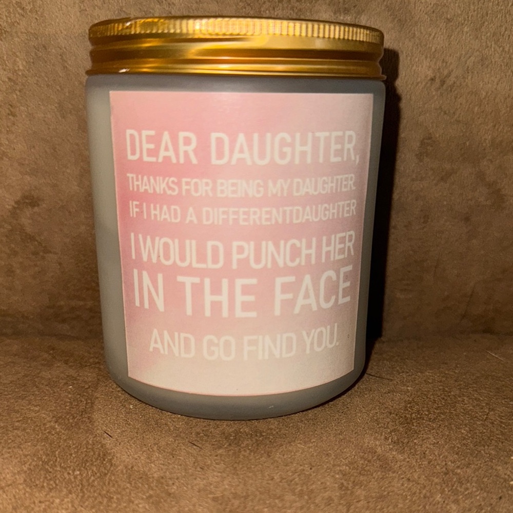 “DAUGHTER” Candle with Humorous Message